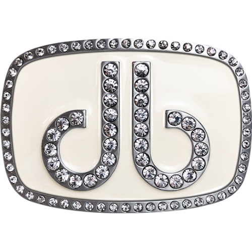 Druh White Diamante Buckle