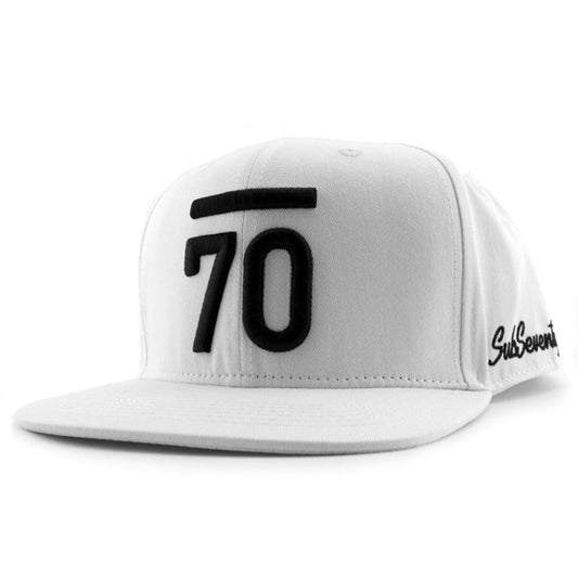 Sub Seventy Aberdeen Flat Brim Flat Bill White/Black Headwear