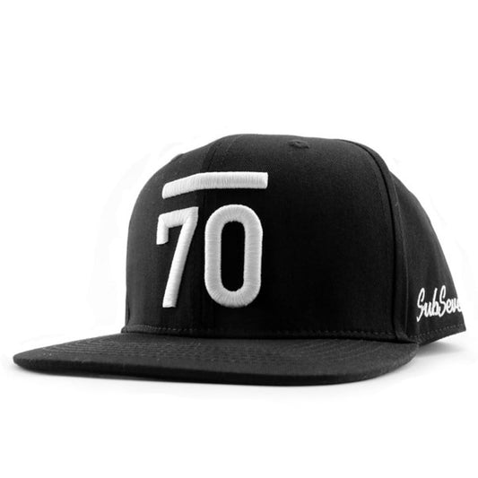 Sub Seventy Aberdeen Flat Brim Flat Bill Black/White Headwear