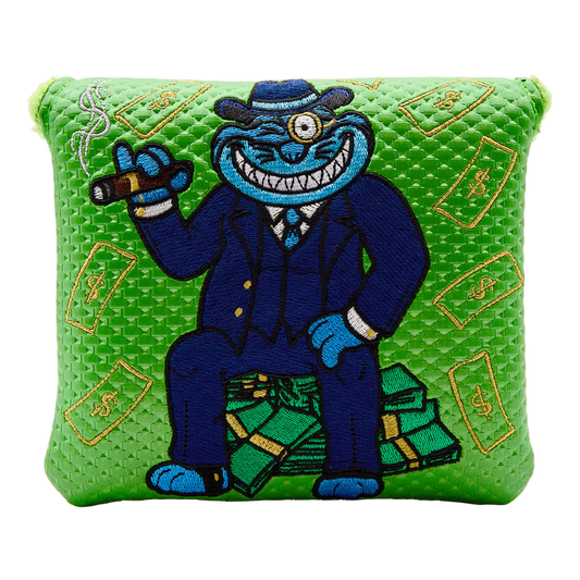 Bettinardi Gangster Cat Sitting on Cash Mallet Putter Headcover