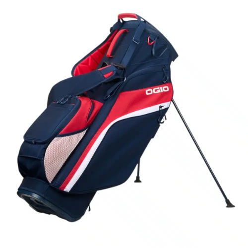 Ogio Woode 8 Hybrid Red White Blue Stand Bag