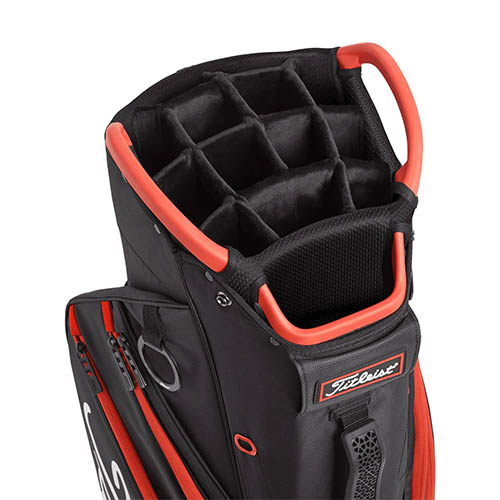 Titleist Cart 14 Black/Black/Red - Cart Bag