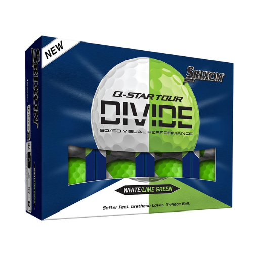 Srixon Q-Star Tour Divide White/Lime Green Golf Balls