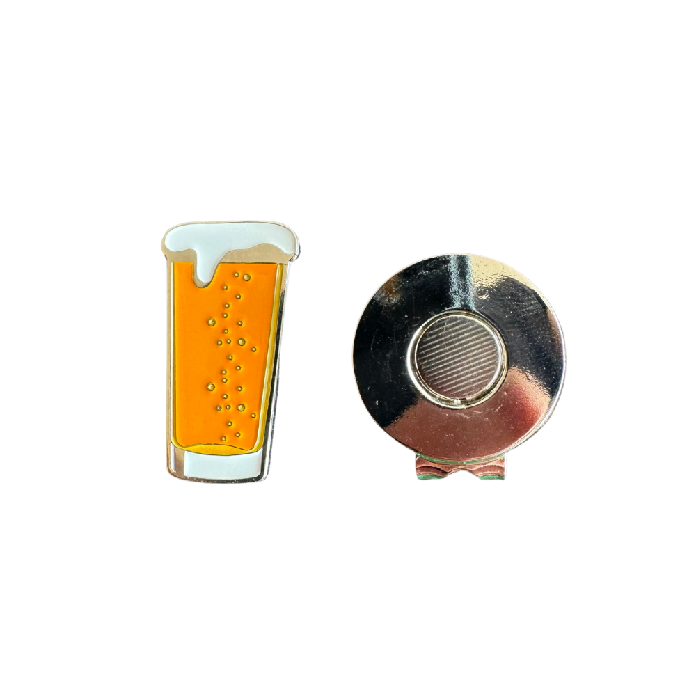 Beer Glass Ball Marker and Hat Clip
