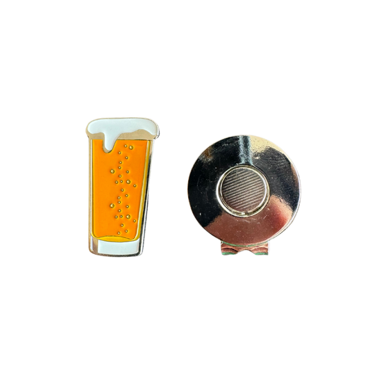 Beer Glass Ball Marker and Hat Clip