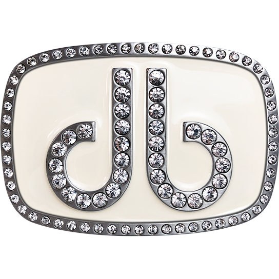 Druh White Diamante Buckle