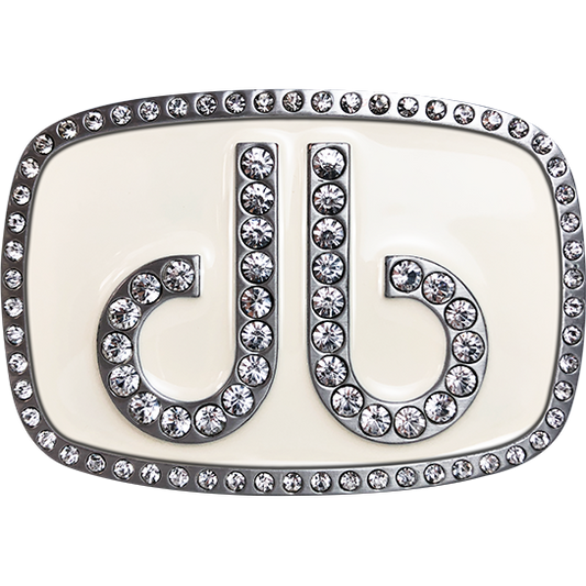 Druh White Diamante Buckle