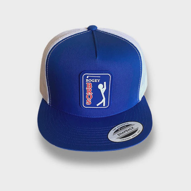 Bogey Bros Flat Bill Blue Performance Headwear