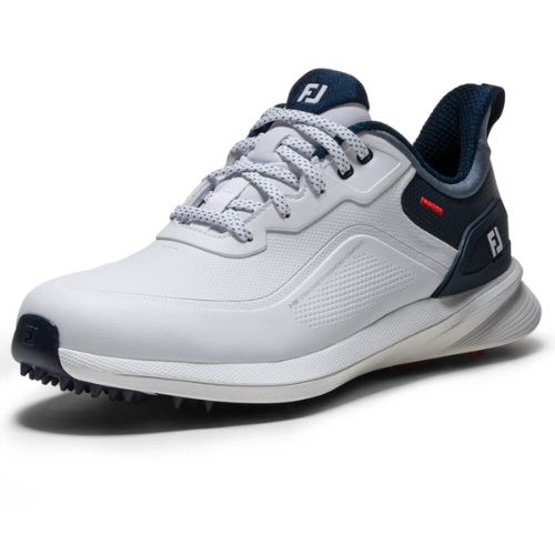 FootJoy PRO SL White/Blue/Red Golf Shoes