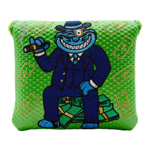 Bettinardi Gangster Cat Sitting on Cash Mallet Putter Headcover
